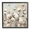 Stupell Industries Beautiful Cotton Blossoms Black Framed Wall Print